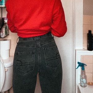 American eagle dark gray/black jeans, prize inside